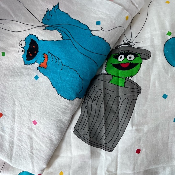 1980s - 1990s Jim Henson Sesame Street curtains, set of 2 , made in Canada - Picture 2 of 16